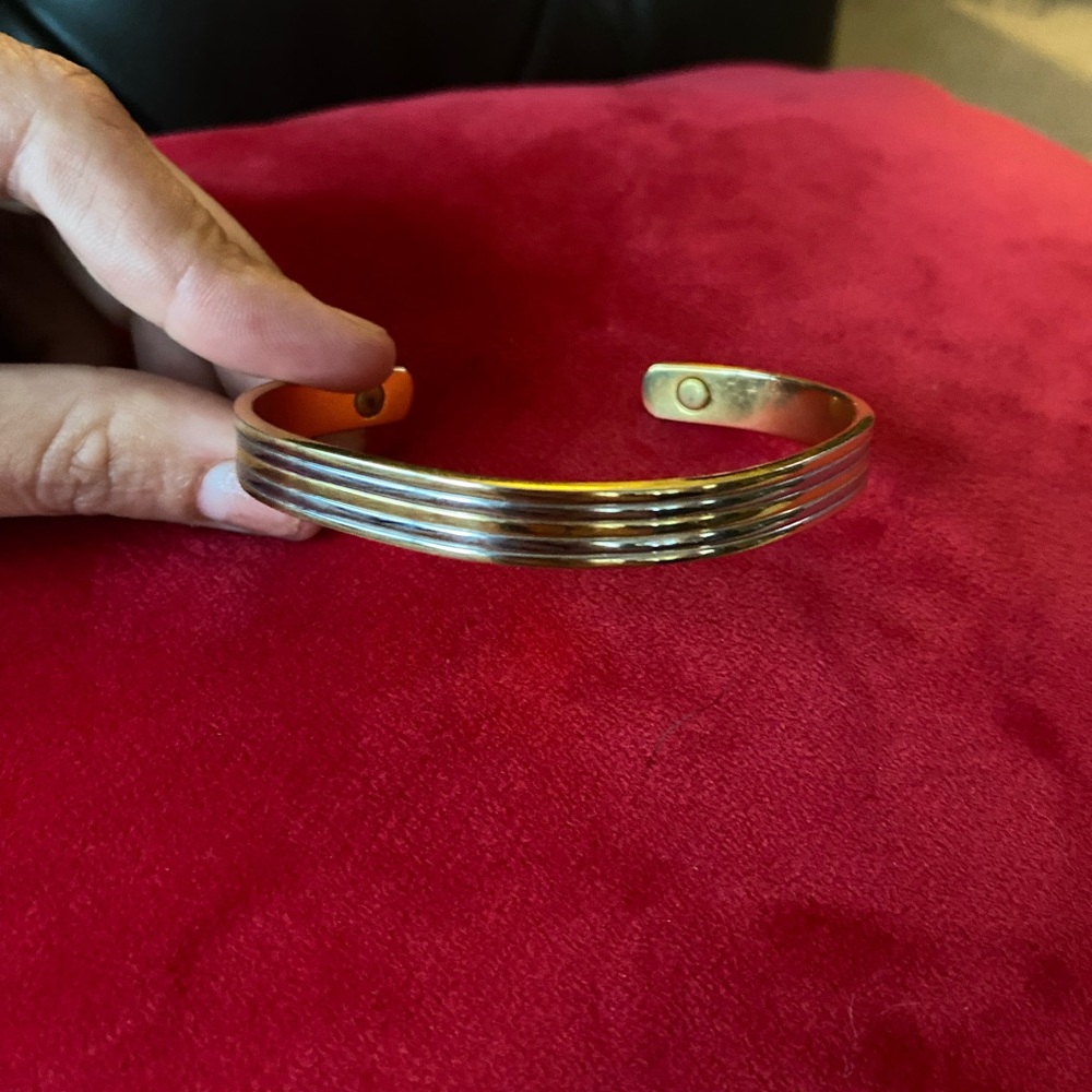 Chic Gold and Silver Cuff Bracelet